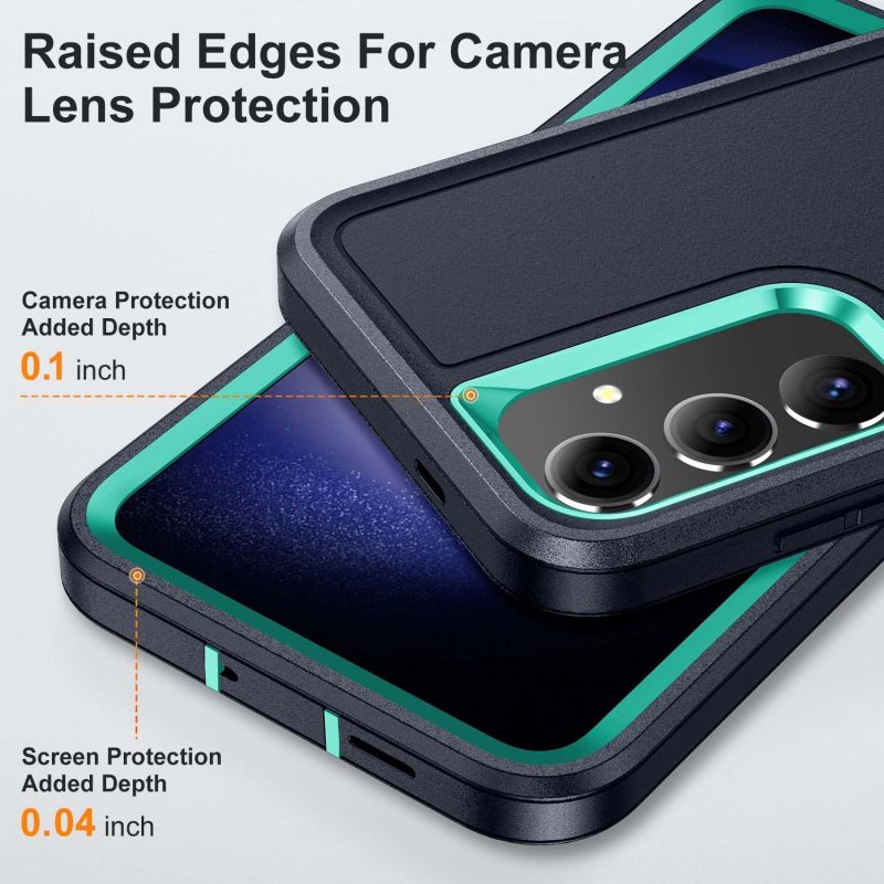 S25 Phone Case for Galaxy S25 - Navy+Cyan - Image 4