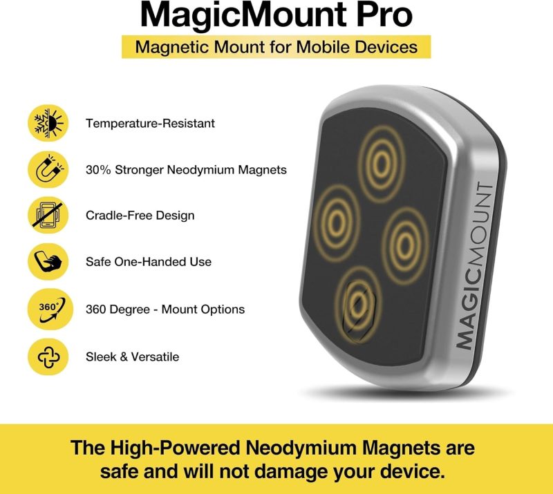 Scosche Mpdb Magicmount Pro Magnetic Cell Phone Car Mount With Strong Magnets & 360° Adjustable Head - Image 2