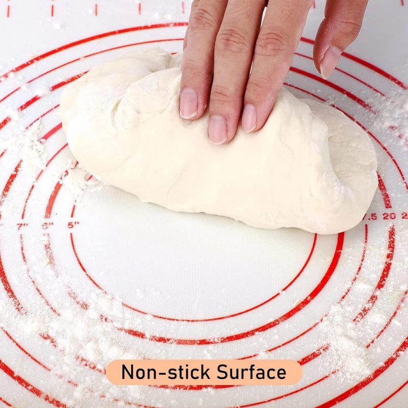 Silicone Pastry Baking Mat Dough - 16X24Inch Large Non Stick Slip Cookie Bread Rolling Mats Sheet - Image 3