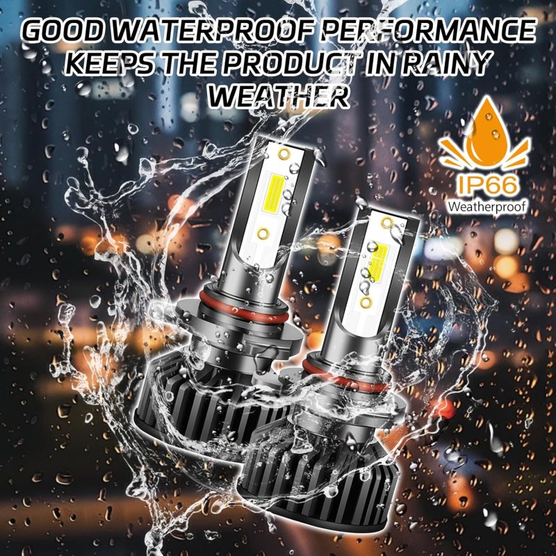 9006 Light Bulbs Compatible For 2006-2015 Toyota Rav4 Super Brightness 6000K Car Front Led Headlight With Built-In Driver - Image 3