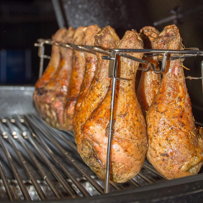 Chicken Leg And Wing Rack For Grill Smoker Oven - Easy To Use 14 Slots Chicken Leg Rack - High Grade Stainless Steel Chicken Wing Rack Chicken Drumstick Holder For Perfect Cook - Image 6