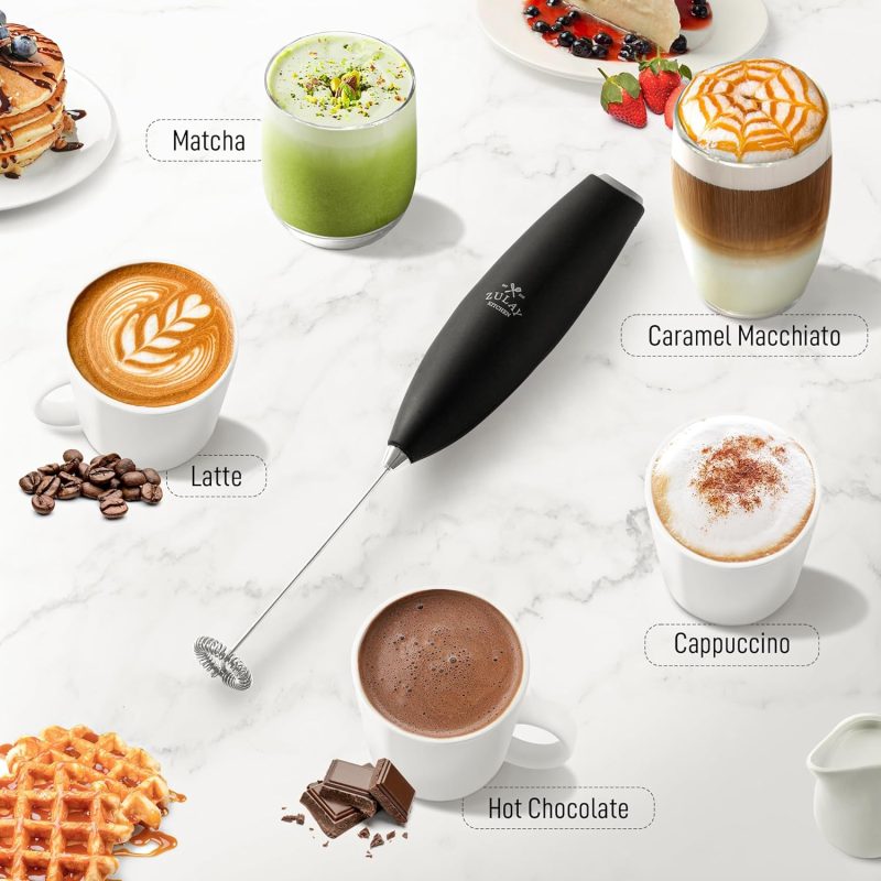 Zulay Kitchen Handheld Milk Frother With Duracell Aa Batteries – Ultra Fast Electric Mixer & Foam Maker - Image 5