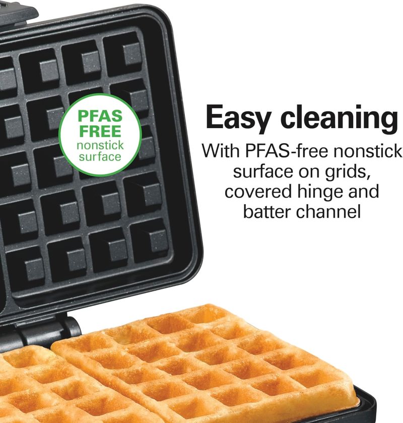 Hamilton Beach Belgian Mini Waffle Maker With Shade Control - Image 4