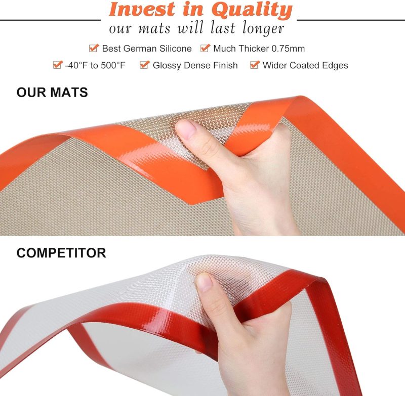 Silicone Baking Mat - Best German Silicone - Non Slip Silicone Baking Sheet - Image 3