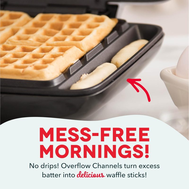 Dash No-Drip Waffle Maker - Four Waffle Molds - Image 3
