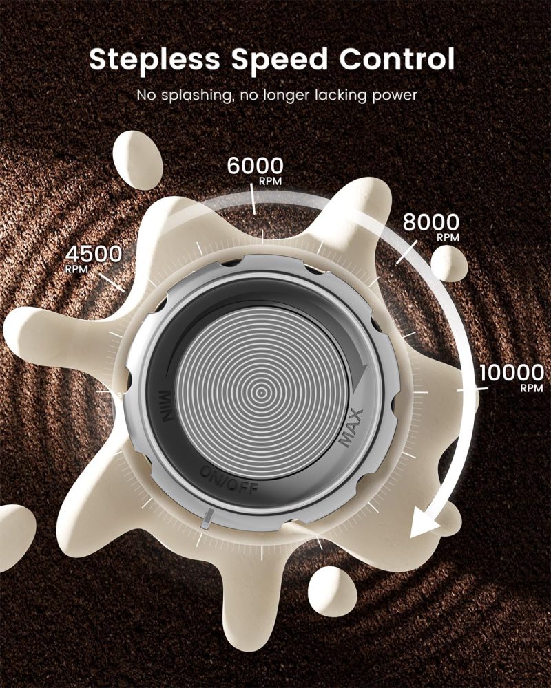 Maestri House Rechargeable Milk Frother With Stepless Speed Control - Image 3