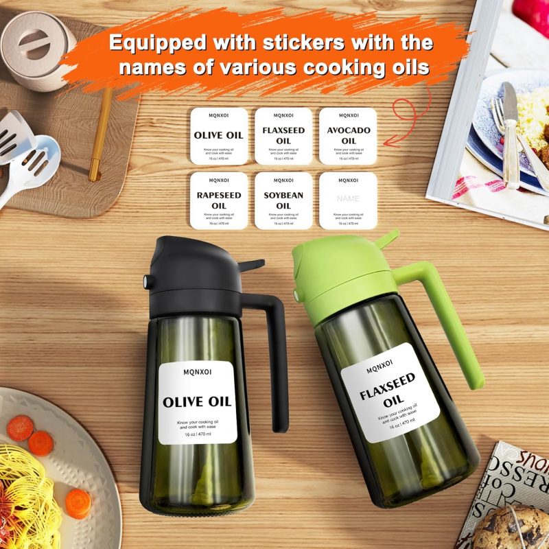 2 In 1 Glass Oil Sprayer & Dispenser - Image 2