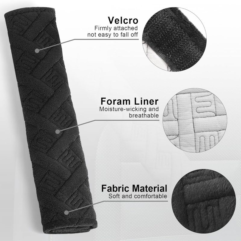 Justtop 2-Pack Universal Car Seat Belt Pads Cover For A More Comfortable Driving - Image 4