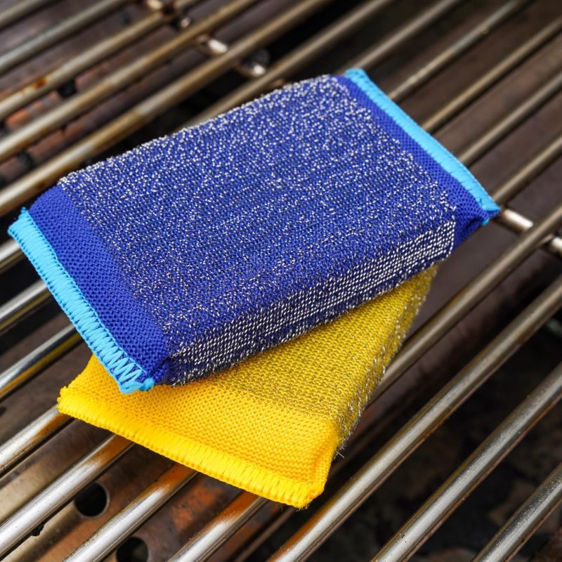 Scrub Daddy Bbq Grill Cleaner Kit - Bristle Free Grill Brush With Refill + Scour Daddy Steel Sponge - Temperature-Controlled Tools - Cut Through Charred Buildup (4 Count) - Image 4