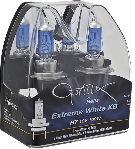Hella H71070307 Optilux Xb Series H7 Xenon White Halogen Bulbs