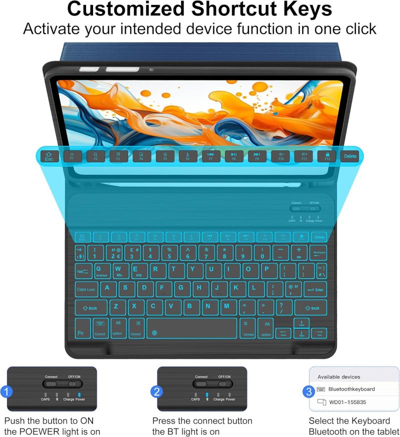 GENERIC Keyboard Case for Samsung Galaxy Tab S6 Lite 10.4 - Image 4