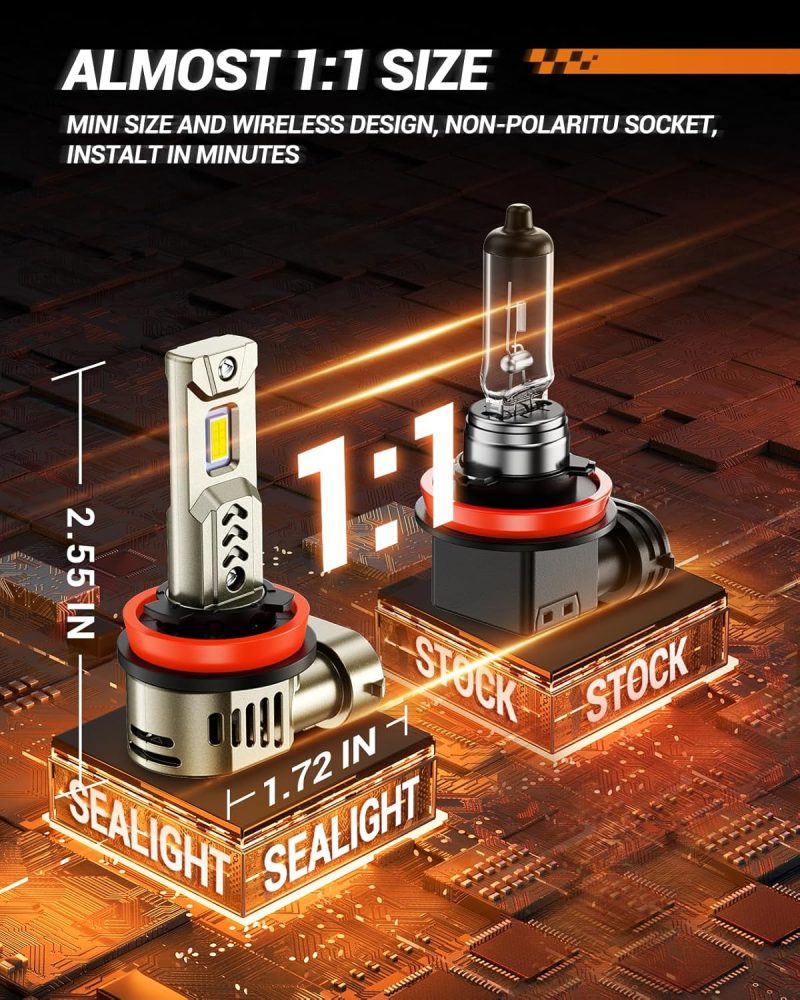 Sealight H11 Bulbs Or H8/H9/H16 - Image 3