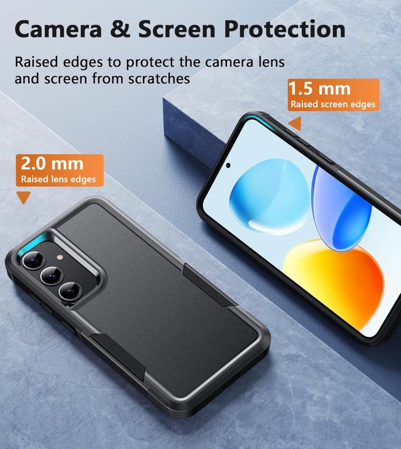 FNTCASE Accessory for Galaxy S25 - Black - Image 5