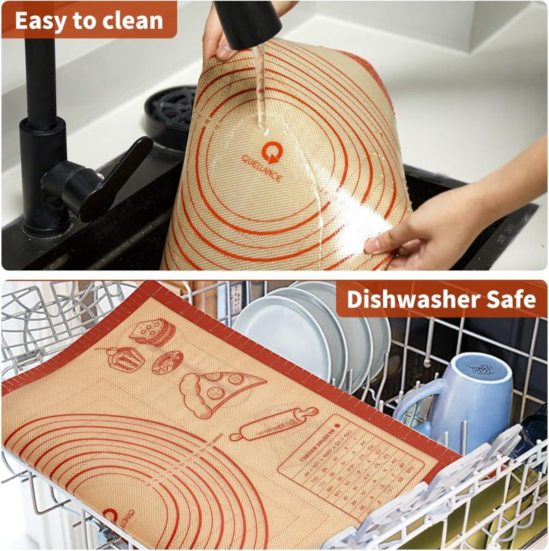 Silicone Baking Pastry Dough Mat - 28X20Inch Extra Large Cookie Bread Rolling Mats Sheet - Image 5