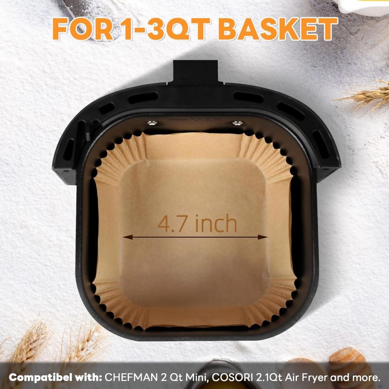 Small Air Fryer Liners Disposable 2 Qt For Cosori 2.1 Qt Air Fryer - Image 2