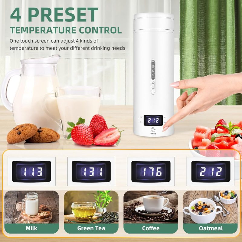 Travel Electric Kettle Portable Small Mini Tea Coffee Kettle Water Boiler - Image 2