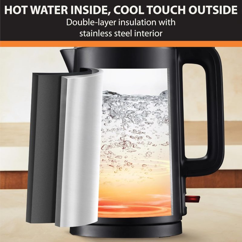Krups 1.5L Electric Kettle Stainless Steel Cool Touch Interior - Image 3