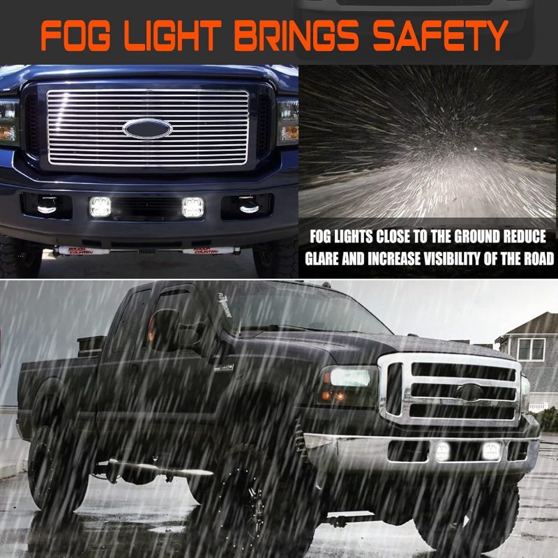 Led Fog Light With Daytime Running Lights - Fog Light Assembly For Ford F250 F350 F450 F550 Super Duty 2005 2006 2007 Driving Fog Lamps Plug & Play 2Pcs - Image 5