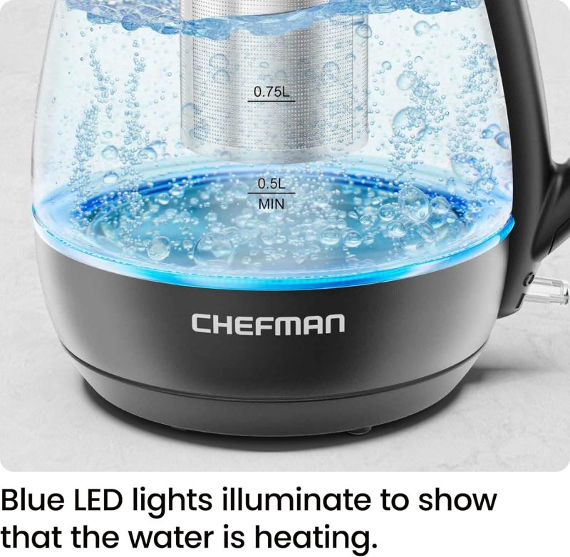 Chefman Electric Kettle With Tea Infuser - Image 3