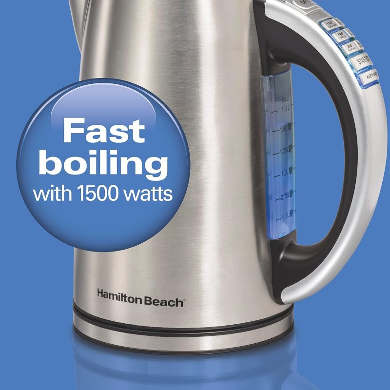 Hamilton Beach 1.7 Liter Temperature Control Electric Kettle - Image 6