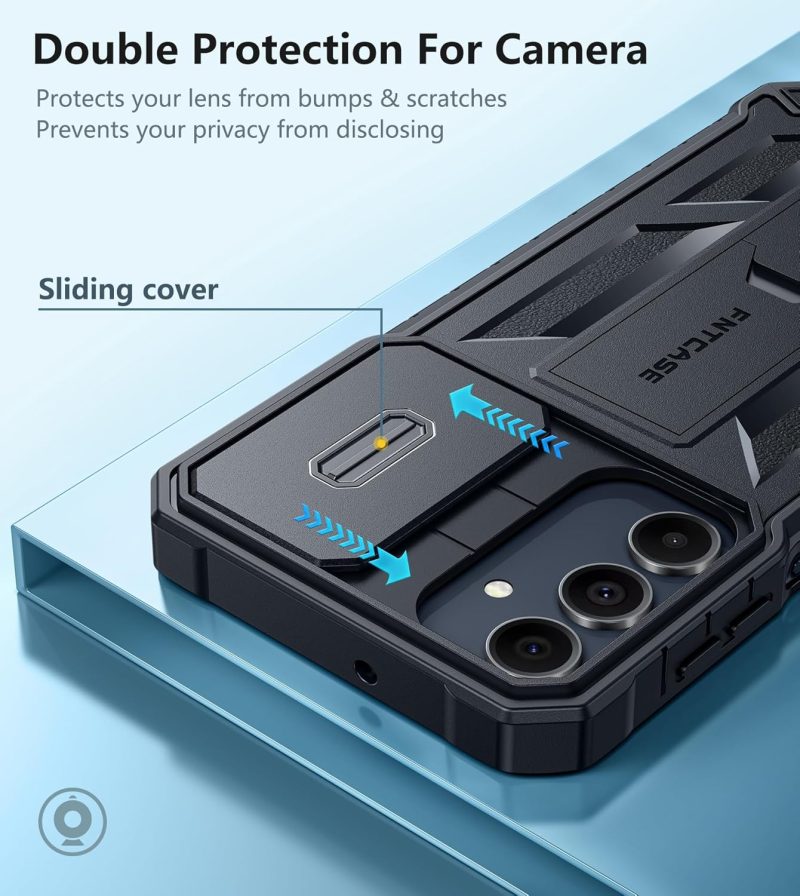 FNTCASE Hybrid Protective Case for Galaxy A16-5G - Black - Image 3