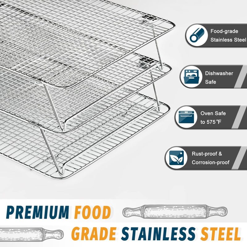 Stainless Steel Stackable Cooling Rack For Baking - Image 3