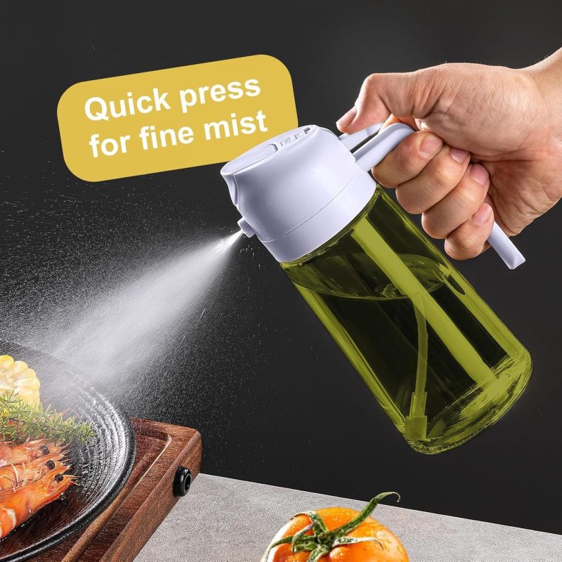 Cxinyi - 16Oz/470Ml Olive Oil Dispenser For Kitchen With Stickers - 2 In 1 Olive Oil Sprayer For Cooking - Image 4