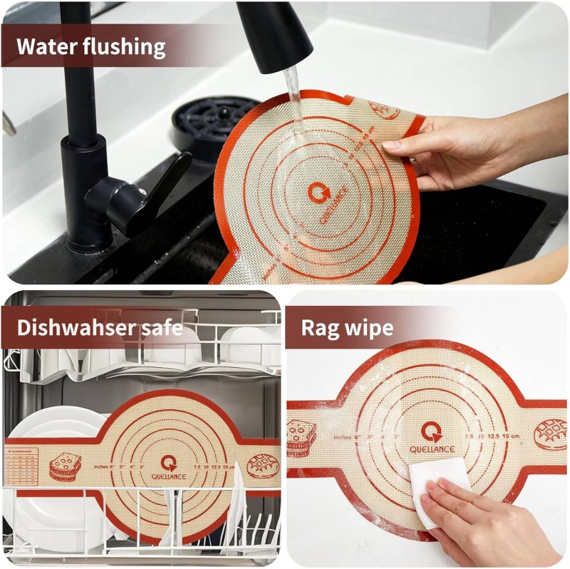 Silicone Sourdough Bread Sling Mat - 2Set Round Dough Baking Slings For Dutch Oven - Image 5