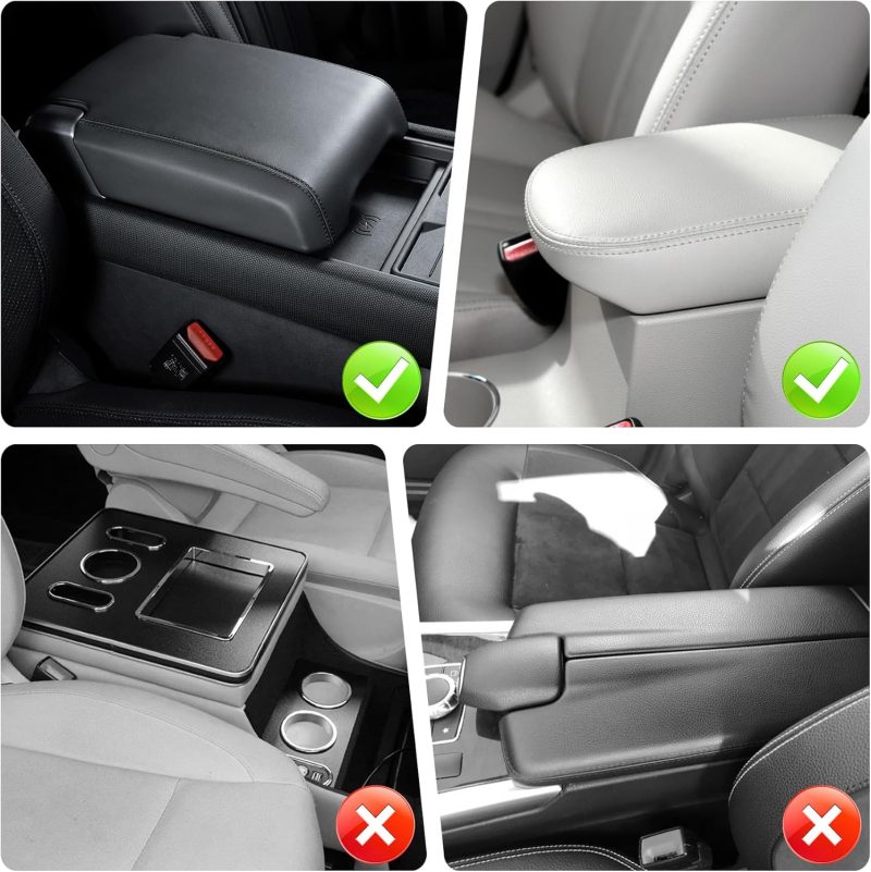 Singaro Car Leather Furry Center Console Cover With 2 Storage Bags - Image 5