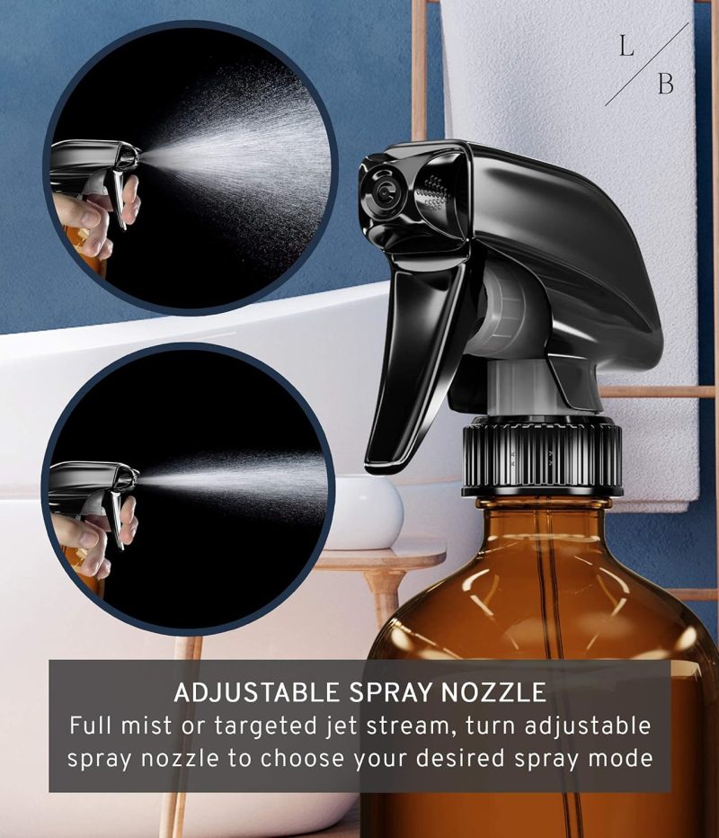 Liba Amber Glass Spray Bottles 2 Pack - Image 4