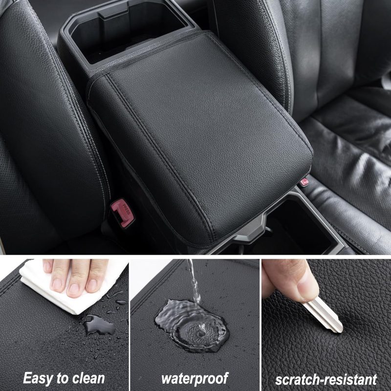 Jkcover Compatible With 2024 2025 2026 Toyota Tacoma (4Th Gen Tacoma) Center Console Armrest Cover Accessories Pu Leather Car Anti-Scratch Armrest Cushion Lid Protector - Image 4