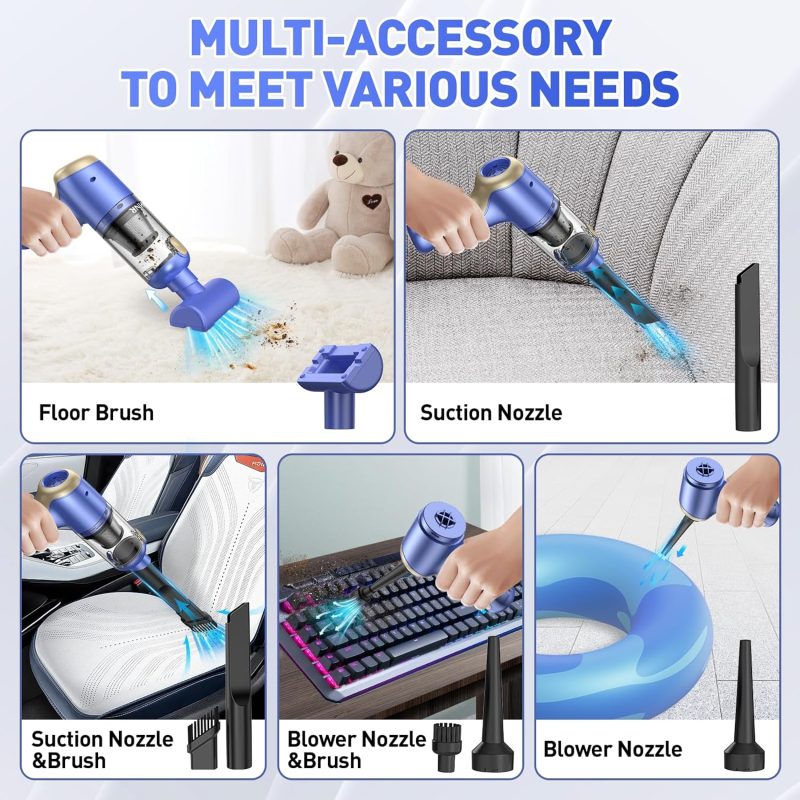 Ahnr Handheld Car Vacuum Cleaner Cordless With Brushless Motor - Image 5