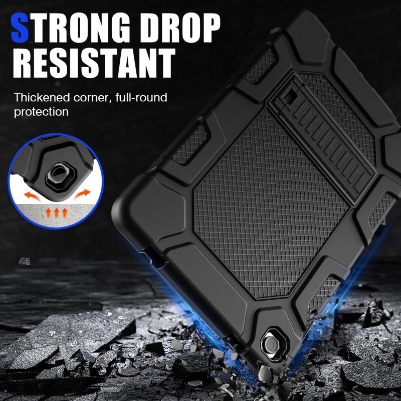 2024 Case for Samsung Galaxy Tab A9+/A9 Plus 11” 2024 Model (SM-X210/X216/X218) Heavy Duty Shockproof Rugged High Impact Protective Case Black - Image 4