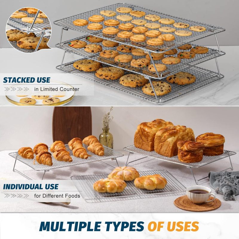Stainless Steel Stackable Cooling Rack For Baking - Image 5