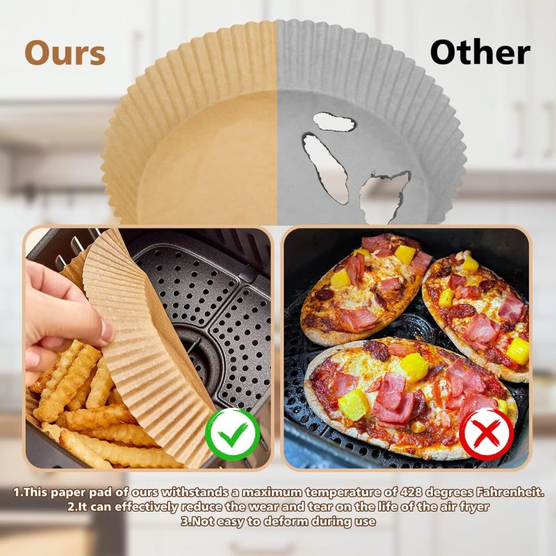 100Pcs Air Fryer Disposable Paper Liner - Image 3