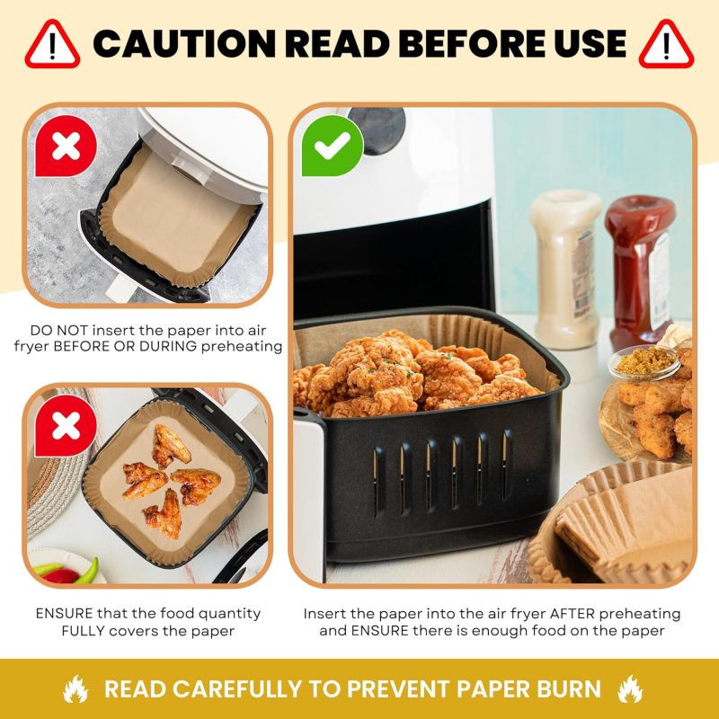 Air Fryer Liners Disposable – 125 Pk 8 - Image 4