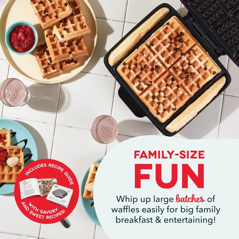 Dash No-Drip Waffle Maker - Four Waffle Molds - Image 5
