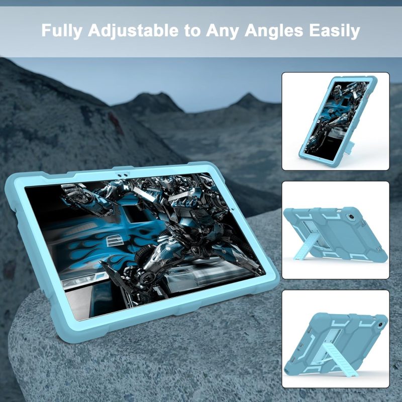 CCMAO Case for Samsung Galaxy Tab A9+ 10.9”(SM-X210/X216/X218) Heavy Duty Shockproof Hard Hybrid Three Layer Protective Cover with Kickstand for Galaxy Tablet A9 Plus 2023 Model for Kids Blue+Green - Image 3