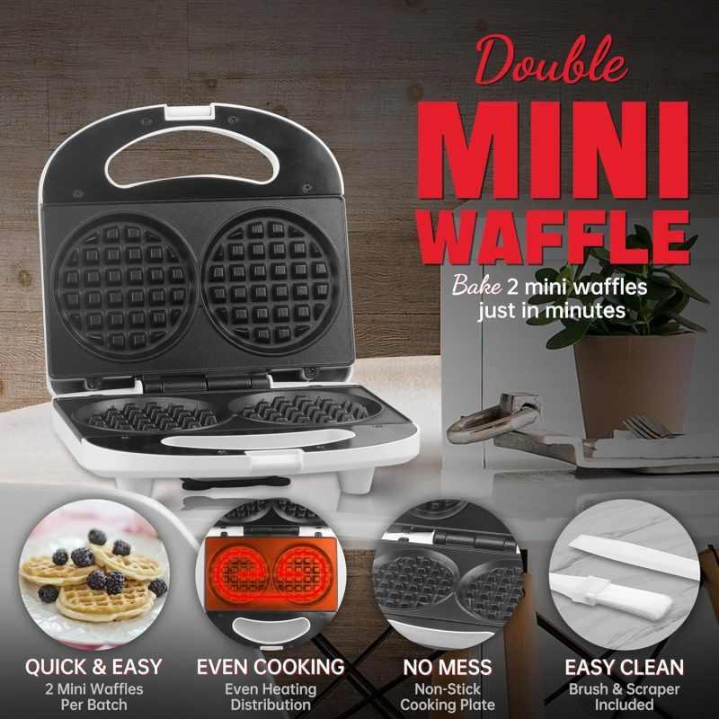 Double Mini Waffle Maker Machine - Image 2