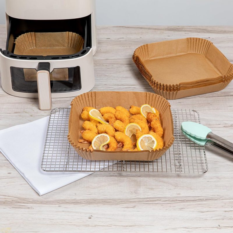 Restaurantware-Pastry Tek 8.1 X 8.1 X 1.8 Inch Air Fryer Liners - Image 3