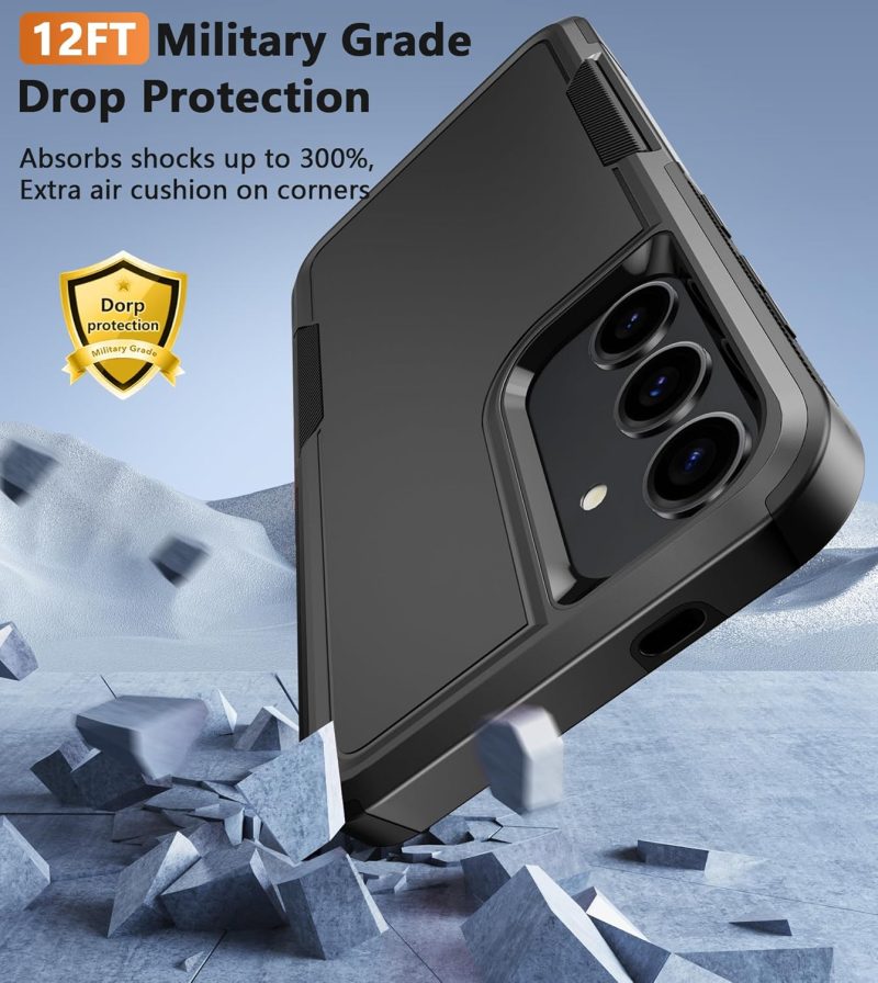 FNTCASE Accessory for Galaxy S25 - Black - Image 4