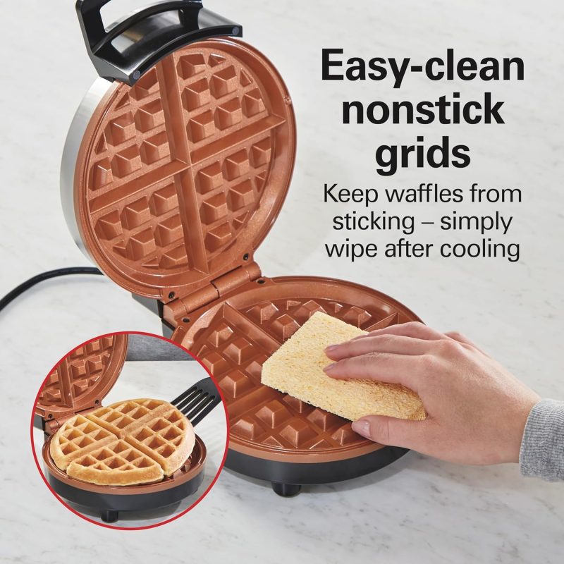 Hamilton Beach Belgian Waffle Maker With Pfas-Free Non-Stick Ceramic-Coated Plates - Image 6