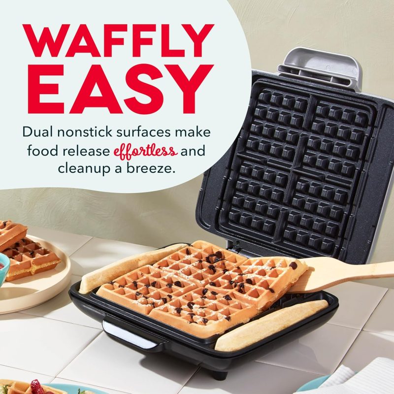 Dash No-Drip Waffle Maker - Four Waffle Molds - Image 4