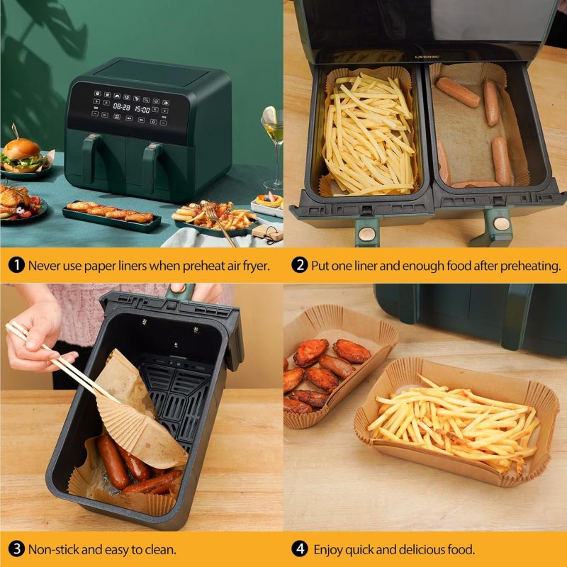 Vailnd Air Fryer Paper Liners Disposable: 125Pcs 8X5.5 - Image 4
