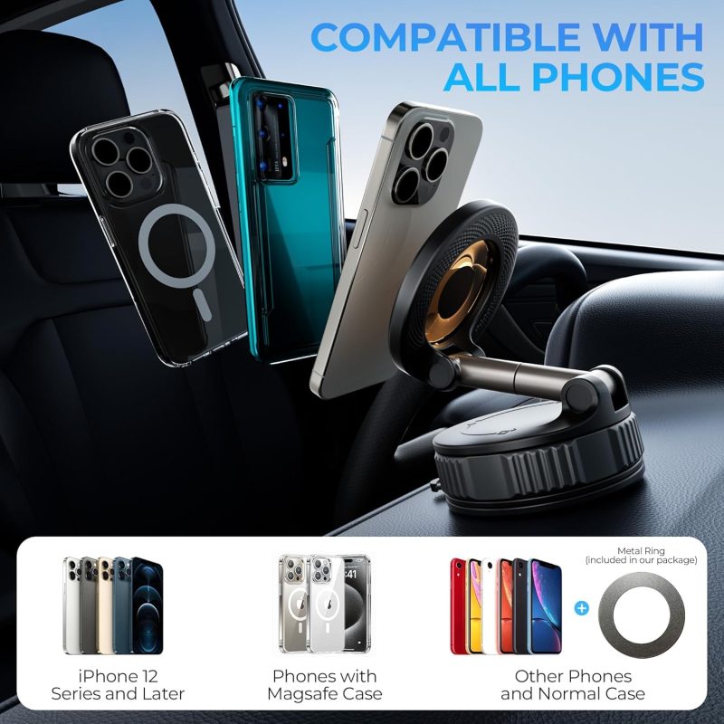 Vacuum Magnetic Suction Phone Holder - Image 6
