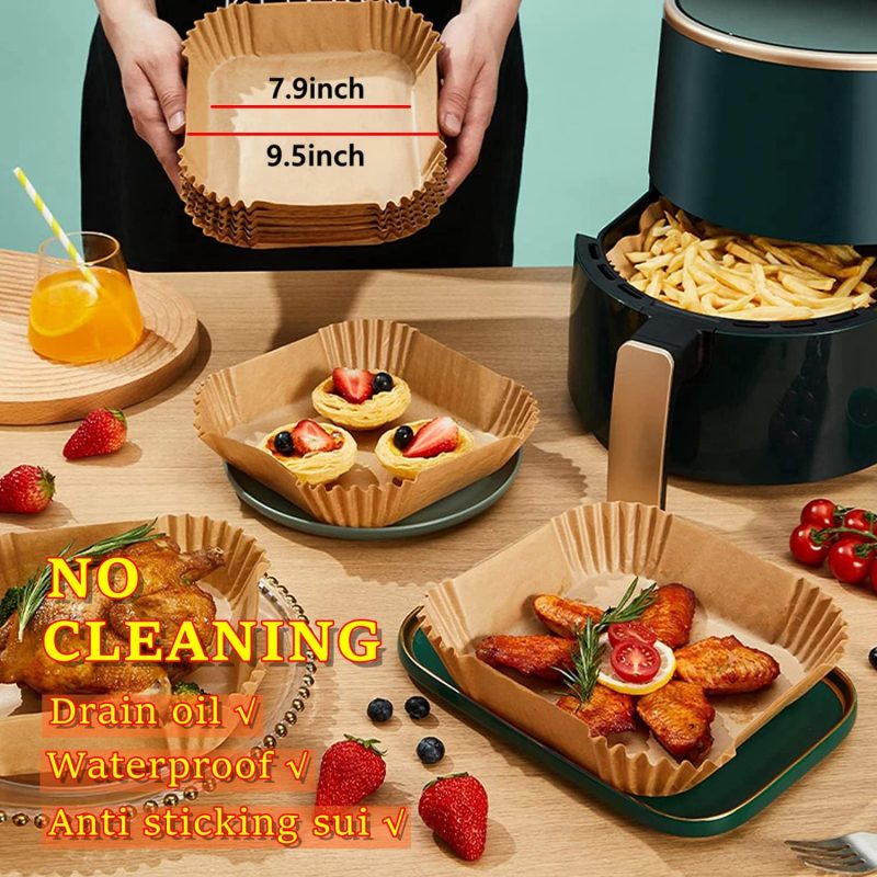 Uhouse Air Fryer Liners 9.5 Inch Square - Image 2