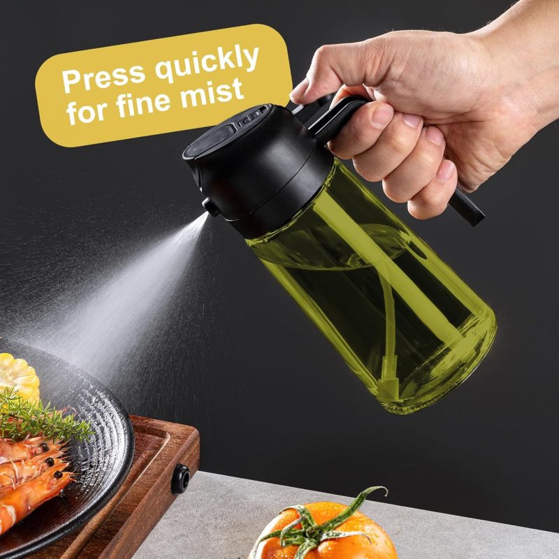 Cxinyi - 16Oz/470Ml Olive Oil Dispenser For Kitchen With Stickers - 2 In 1 Olive Oil Sprayer For Cooking - Image 4