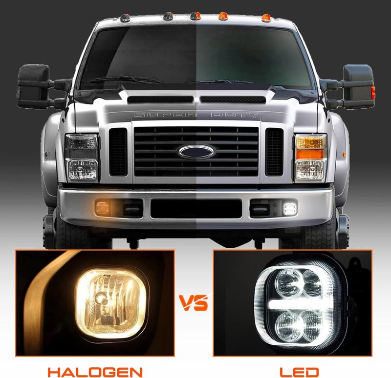 Led Fog Light Assembly With Daytime Running Lights For 2008 2009 2010 Ford F250 F350 F450 F550 Bumper Driving Fog Lamp Kit Plug & Play - Image 3