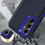 Designed for Samsung Galaxy S25 Case 3 In 1 Military Grade Protective Case Cover Silicone Heavy Duty Rugged Shockproof for Galaxy S25 Phone Case (Navy+Blue) - Image 3