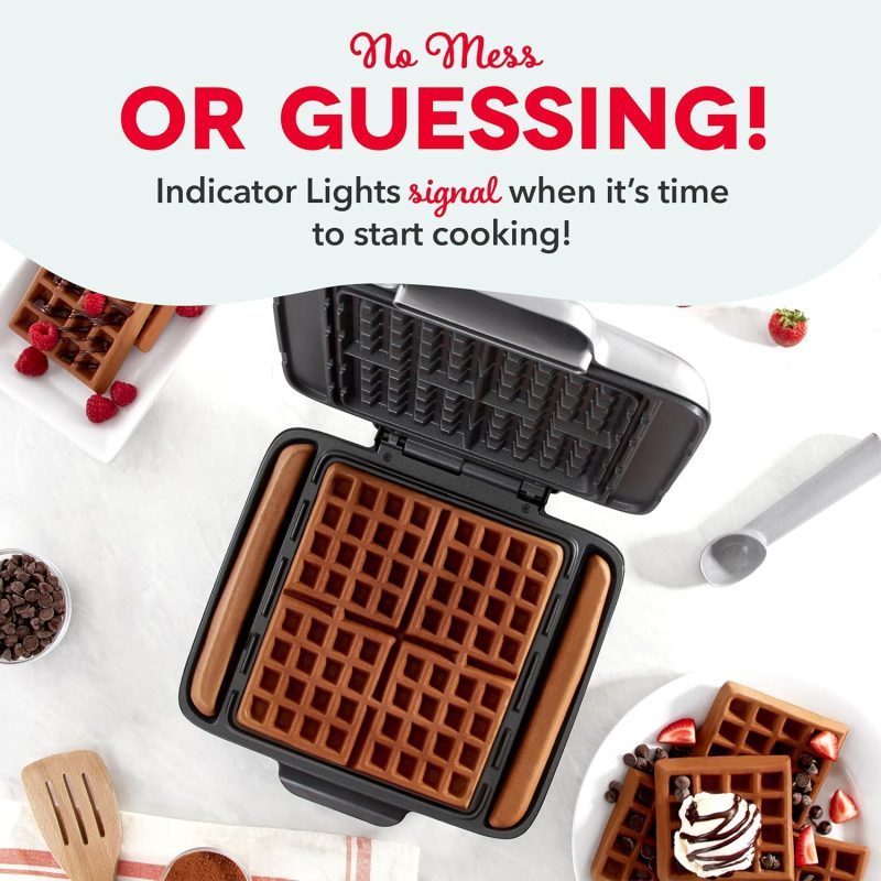 Dash No-Drip Waffle Maker - Four Waffle Molds - Image 6